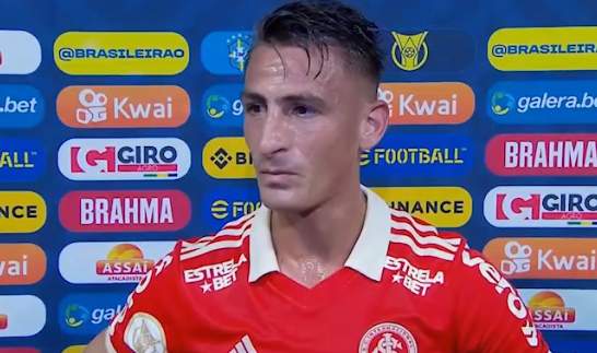 Autor do gol da vitória do Inter, Braian Romero solta palavrão ao vivo