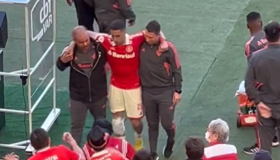 Inter informa que Gabriel teve ruptura ligamentar no joelho direito; confira o tempo de parada