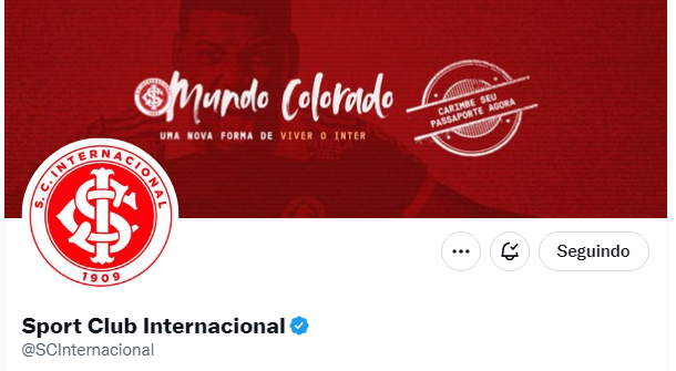A postagem do Inter nas redes sociais depois da vitória sobre o Ceará