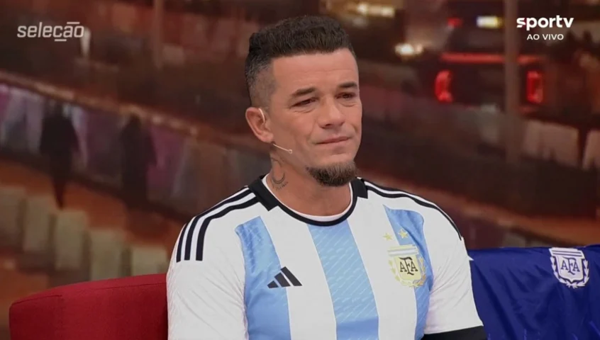 D’Alessandro se emocionou ao vivo no SporTV após o título da Argentina