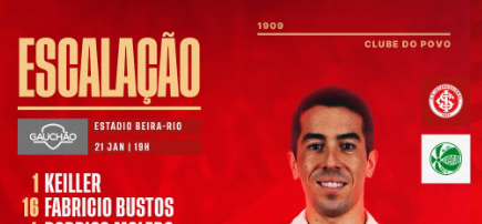 Inter escalado para o jogo contra o Juventude