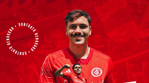 Mauricio comemora renovação com o Inter e projeta duelo com o Caxias pelo Gauchão