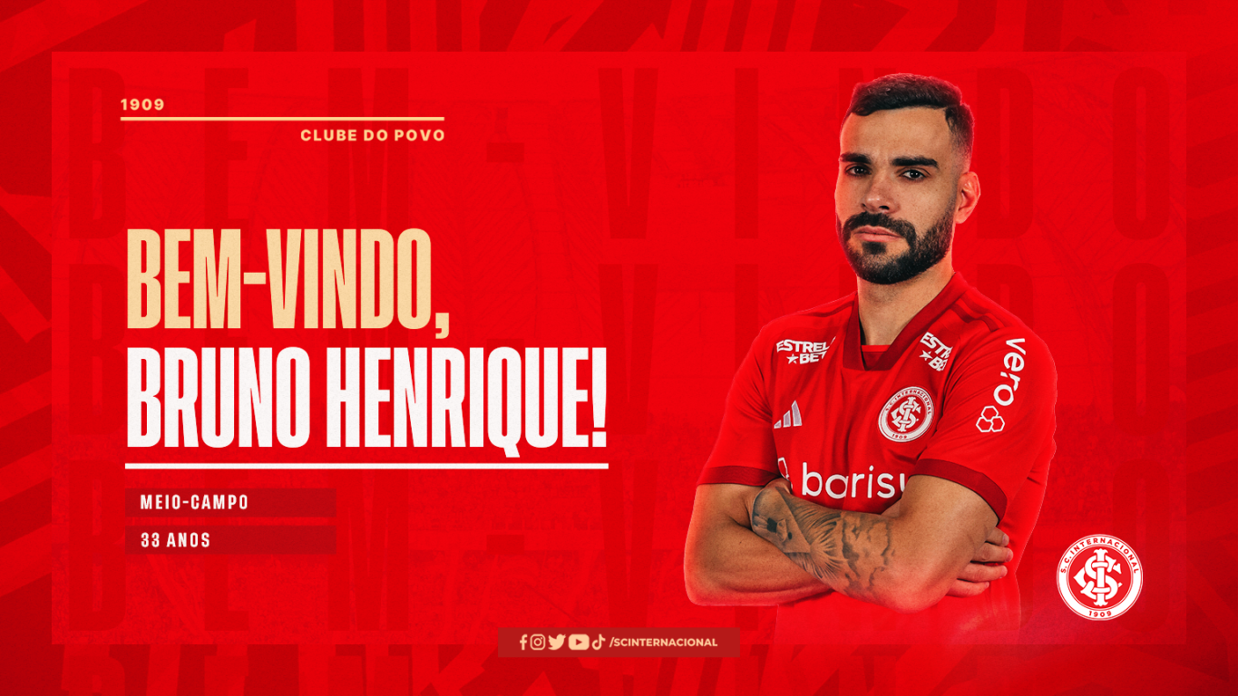 Inter anuncia contratação de Bruno Henrique; confira o tempo do vínculo