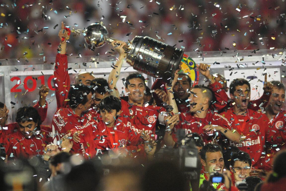 Porto Alegre RS 19-08-10 Estádio Beira Rio Internacional x Chivas partida válida pela final da copa libertadores 2010 Comemoração do titulo foto Alexandre Lops