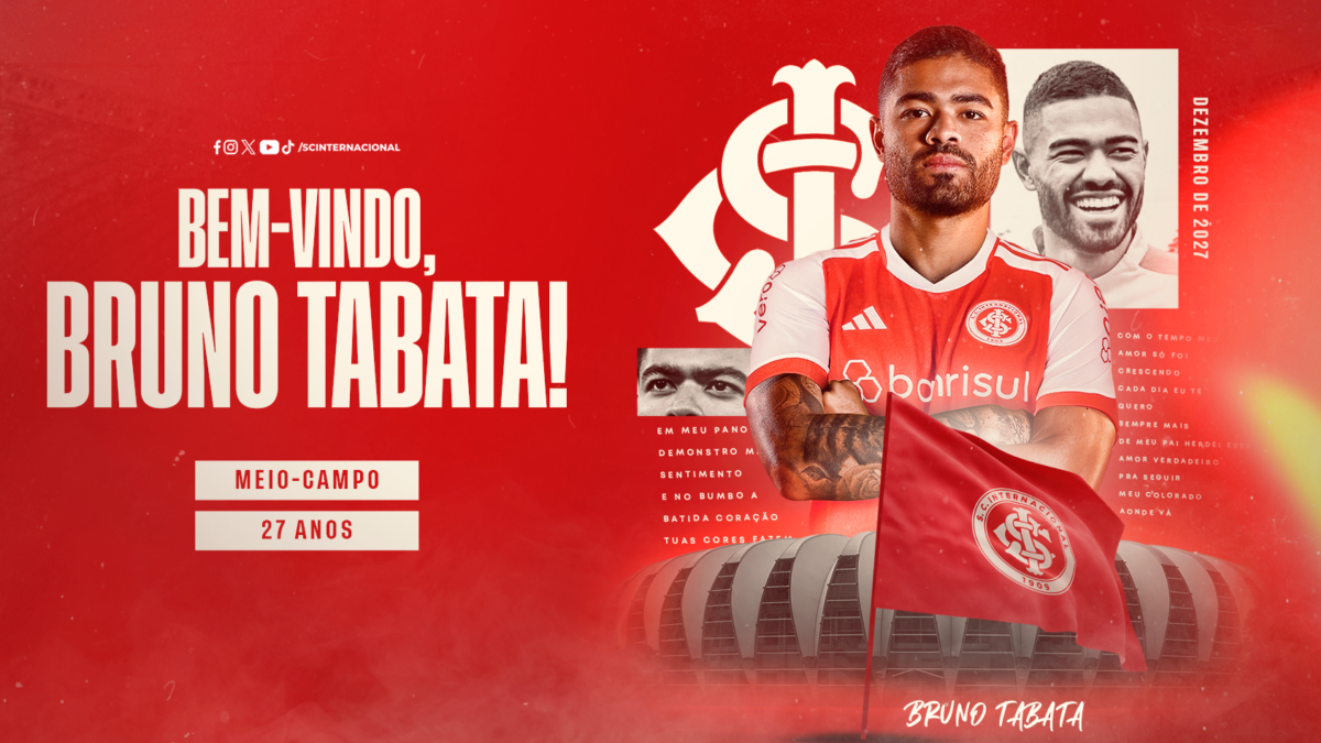 Inter anuncia contratação do meia-atacante Bruno Tabata