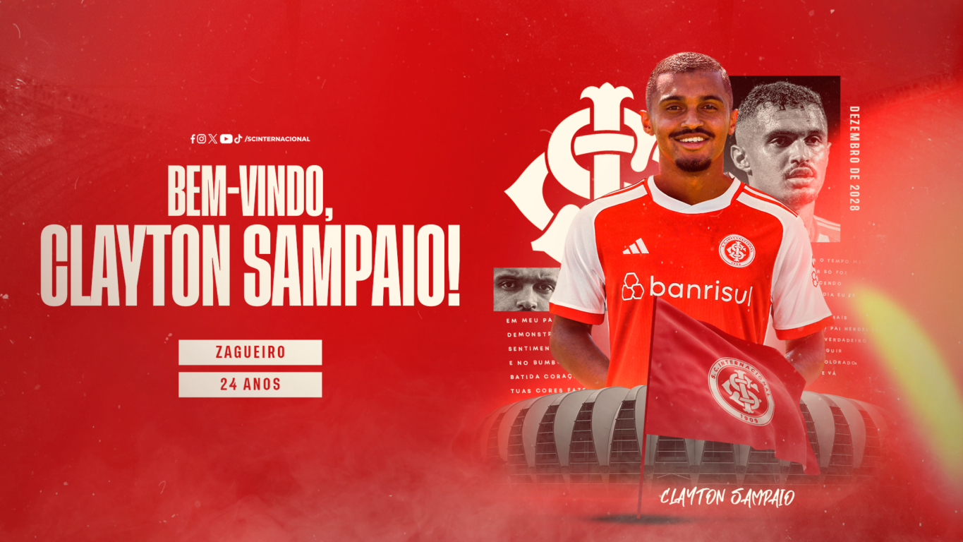 Inter anuncia contratação de Clayton Sampaio