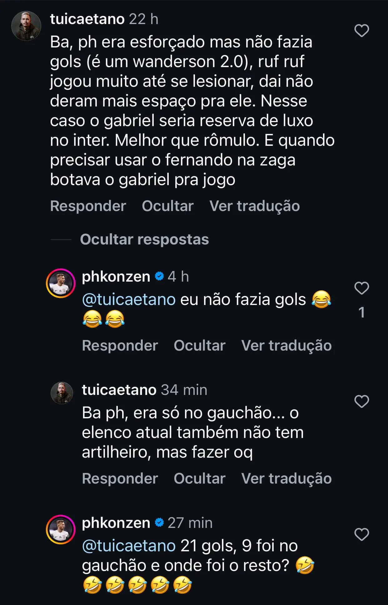Pedro Henrique responde torcedor do Inter nas redes sociais; entenda