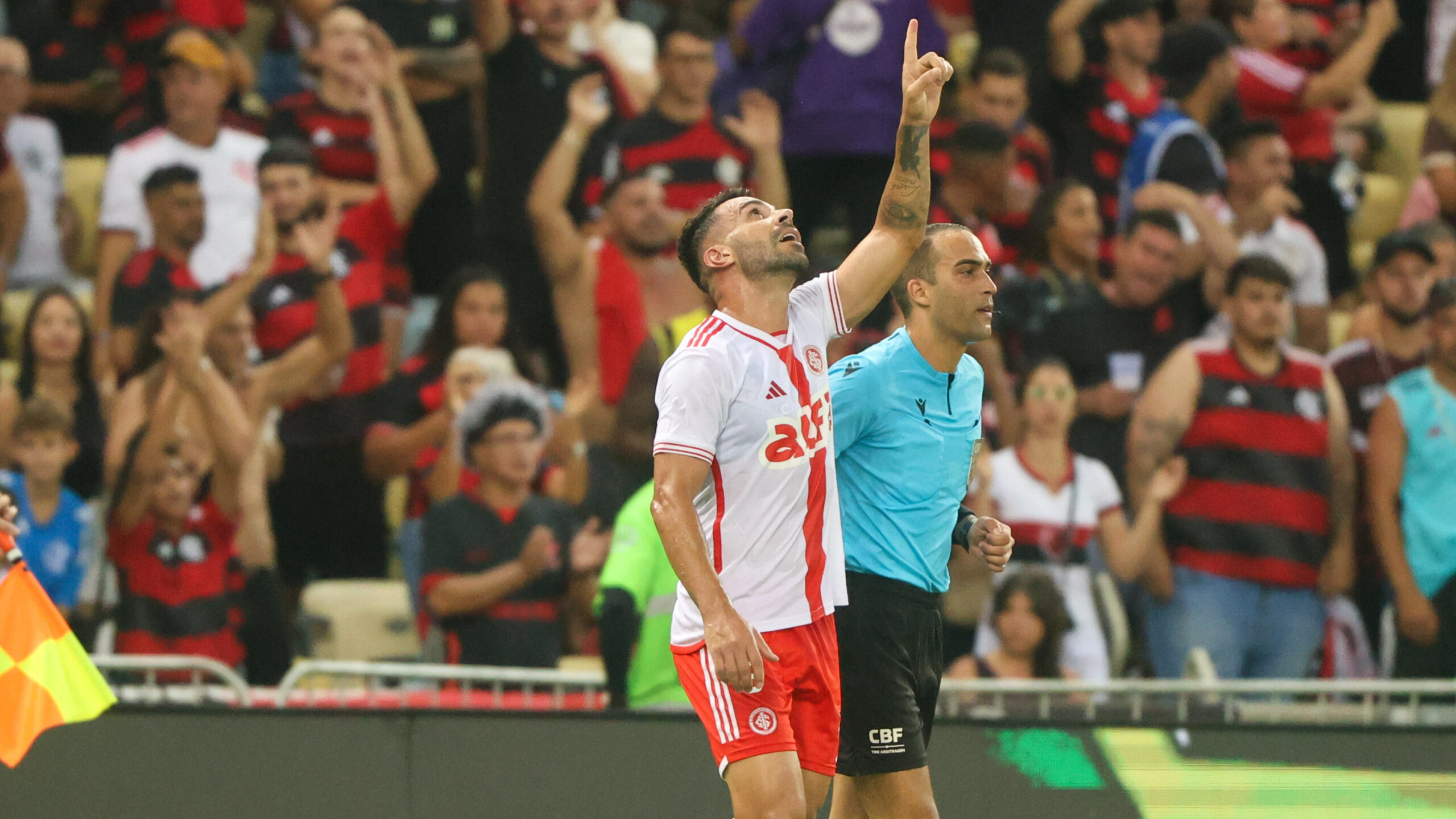 O recado de Bruno Henrique após o gol marcado contra o Flamengo