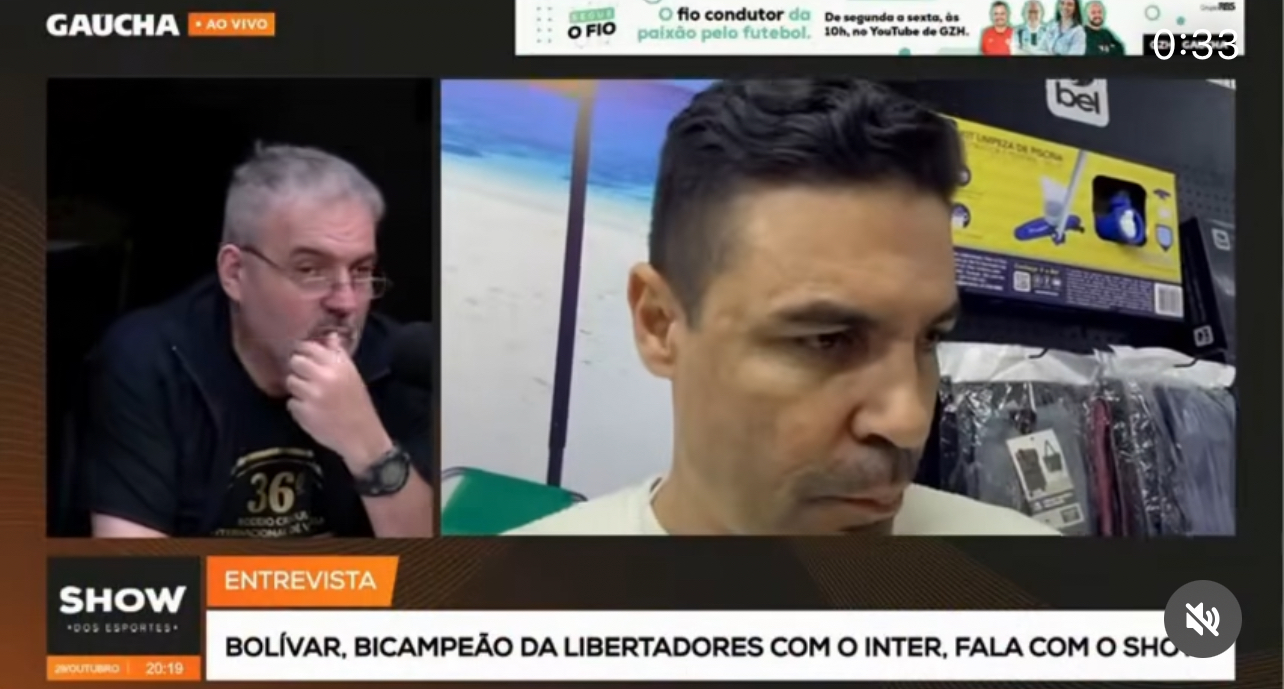 A revelação feita por Bolívar após falar com técnico e direção do Inter nesta semana