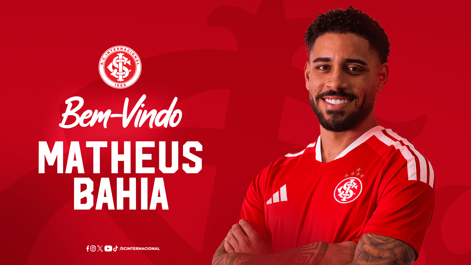 É oficial! Inter anuncia contratação de Matheus Bahia; confira os detalhes